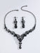 2PCS Rhinestone Necklace & Earrings Set