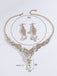 2PCS Rhinestone Necklace & Earrings Set