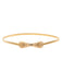 Vintage Chic Gold Elastic Metallic Thin Belt