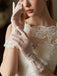 Retro Pearls Lace Trim Sheer Gloves
