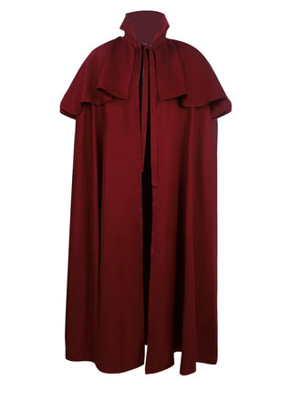1930s Solid Halloween Gothic Medieval Death Cloak