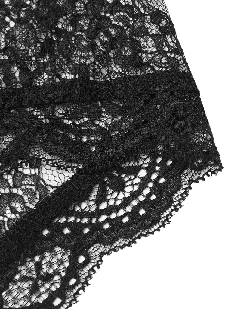 [Pre-Sale] 2PCS Red & Black 1930s Velvet Bandeau Fishtail Dress & Cape