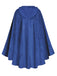 1940s Halloween Medieval Faux-Suede Cloak