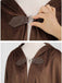 1940s Halloween Medieval Faux-Suede Cloak
