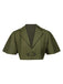[Pre-Sale] Green 1950s Lapel Solid Cropped Cape