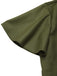 [Pre-Sale] Green 1950s Lapel Solid Cropped Cape