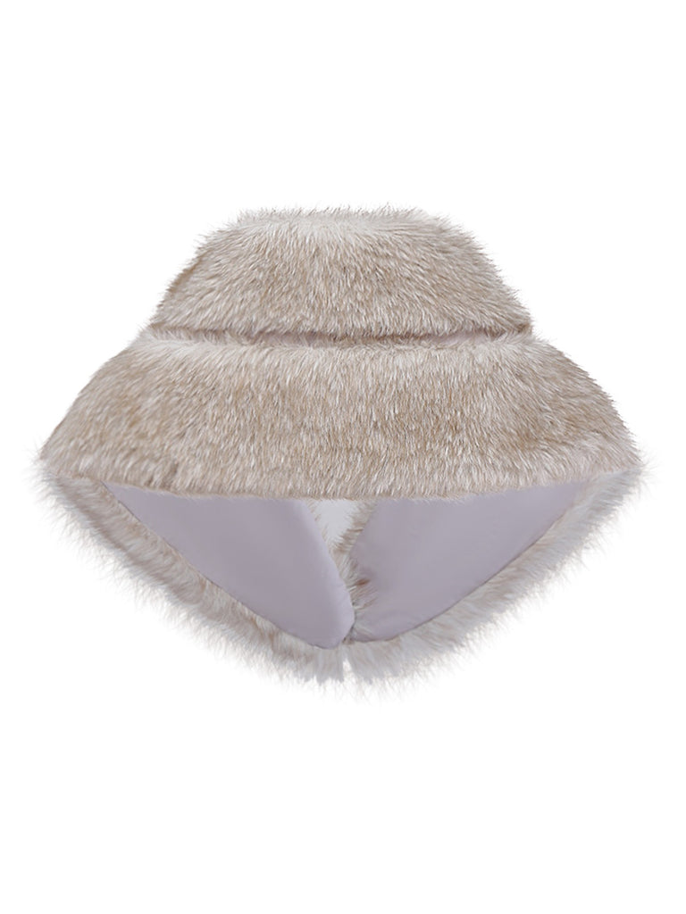 [Pre-Sale] 2PCS Brown 1920s Sequin Dress & Faux Fur Shawl