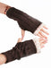 Vintage Lace Patchwork Twisted Knit Fingerless Gloves