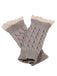 Vintage Lace Patchwork Twisted Knit Fingerless Gloves