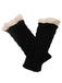 Vintage Lace Patchwork Twisted Knit Fingerless Gloves
