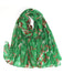 Vintage Christmas Cartoon Printed Silk Scarf
