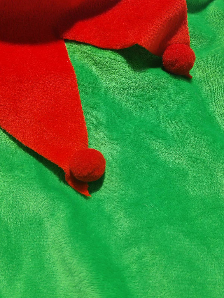 1950s Christmas Pom Pom Hooded Cape