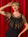 1920s Mesh Feather-Shaped Sequins Cape
