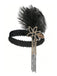1920s Gatsby Feather Sequin Beaded Headpiece