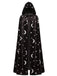 1950s Halloween Star & Moon Velvet Long Hooded Cape