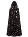 1950s Halloween Star & Moon Velvet Long Hooded Cape