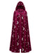 1950s Halloween Star & Moon Velvet Long Hooded Cape