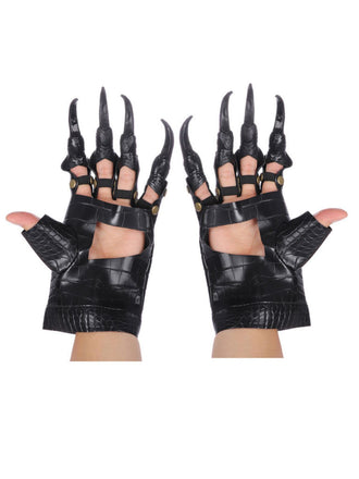 Black Gothic Claw Finger Gloves
