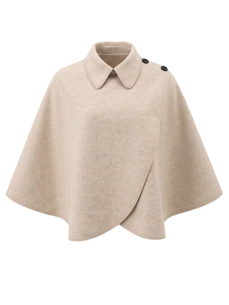 Relaxed Fit Draped Cape Wrap Shawl 1