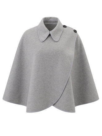 Relaxed Fit Draped Cape Wrap Shawl 7