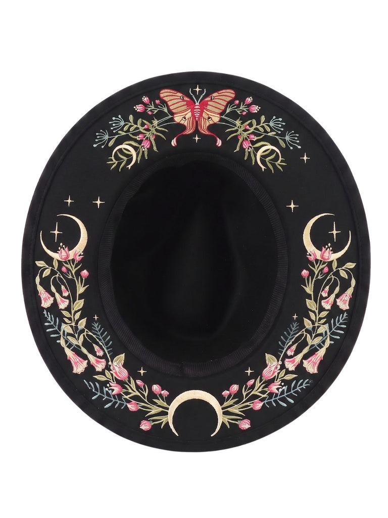 Black Halloween Print Gothic Hat