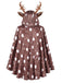 Christmas Spotted Reindeer Hooded Cape Costume 2