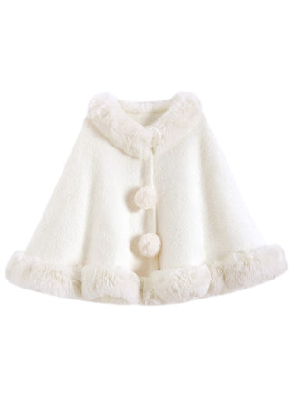 Faux Fur Collar Capelet Wrap Shawl 1