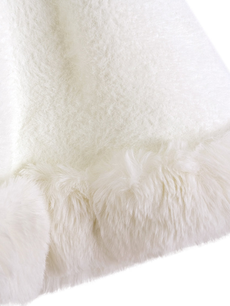 Faux Fur Collar Capelet Wrap Shawl 5