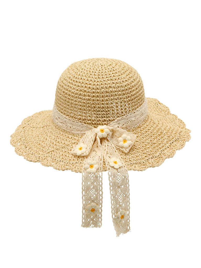 Lace Daisy Lace Straw Hat