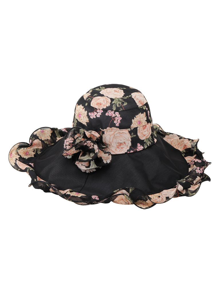 Vintage Rose Foldable Sun Hat