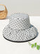 Black & White Lined Polka Dots Bucket Hat