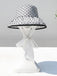 Black & White Lined Polka Dots Bucket Hat