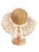 Khaki Lace Bow Sunshade Straw Hat