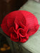 Vintage Floral Decor Mesh Woolen Hat