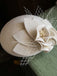 Vintage Floral Decor Mesh Woolen Hat