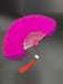 Fluffy Feather Pendants Folding Hand Fan