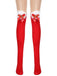 Red Christmas Furry Thigh High Socks