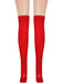 Red Christmas Furry Thigh High Socks