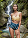 Polka Dot Halter Pleated Bikini