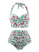[US Warehouse] 1950s Retro Cherry Summer Halter Swimsuit