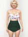 2PCS 1950s Cherry Halter Bikini Set