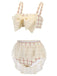 [US Warehouse] 1950s Bowknot Plaid Mesh Patchwork Swimsuit