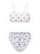 Red 1940s Heart Spaghetti Strap Swimsuit