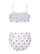 Red 1940s Heart Spaghetti Strap Swimsuit
