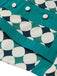 Green 1950s Geometric Pattern Patchwork Swimsuit
