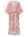 Pink 1960s Coral Lace-Up Cover Up