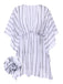 1960s Striped Beach Sun Chiffon Blouse Cover-Up