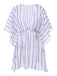1960s Striped Beach Sun Chiffon Blouse Cover-Up