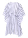 1960s Striped Beach Sun Chiffon Blouse Cover-Up