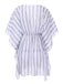 1960s Striped Beach Sun Chiffon Blouse Cover-Up